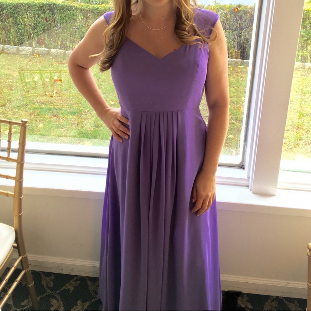 Levkoff lavender bridesmaids dress